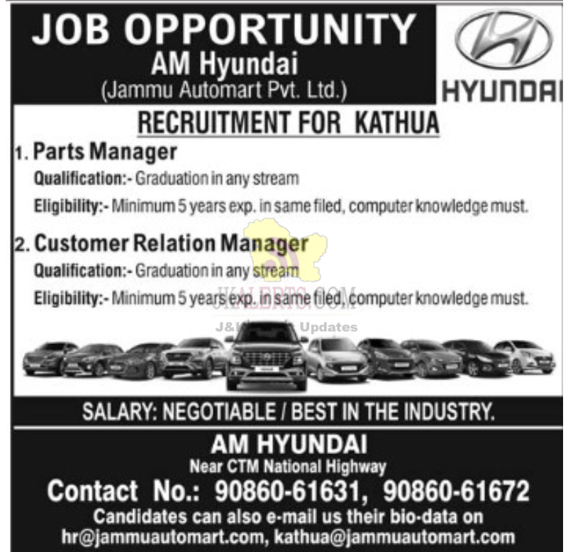 AM Hyundai Jobs.
