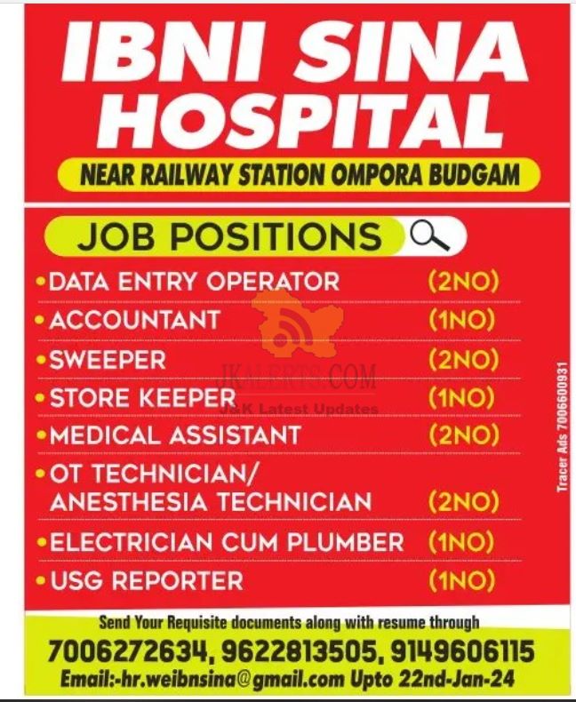 Jobs in Ibni Sina Hospital.