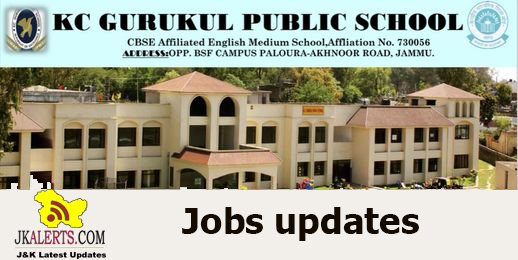 KC Gurukul Public School Jammu Jobs.
