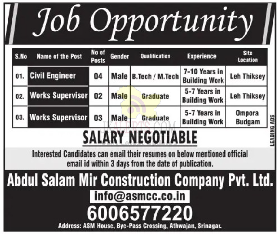 Abdul Salam Mir Construction Company Pvt. Ltd.