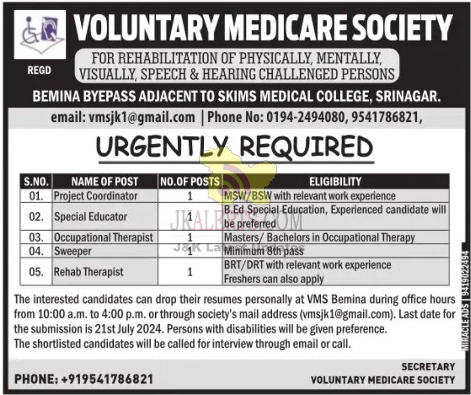 Jobs in Voluntary medicare society