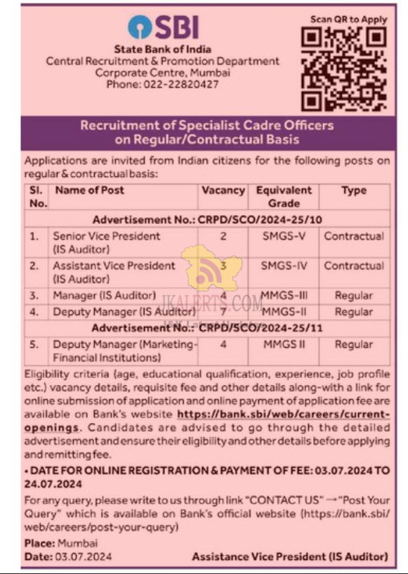 State Bank of India Jobs Apply Now.