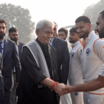 LG Inaugurates First Session of Ranji Trophy at Sher-i-Kashmir Stadium  Jammu and Kashmir Lieutenant Governor Manoj Sinha inaugurated the first session
