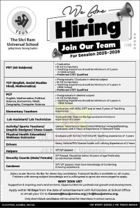 School Jobs in Jammu TSUS.
