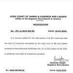 High Court of J&K and Ladakh withdrawn
