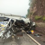 Two people died, nine injured in a road accident.