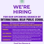 IDPS School Jobs Recruitment 2025. IDPS SCHOOL UPCOMING BRANCH OF INTERNATIONAL DELHI PUBLIC SCHOOL