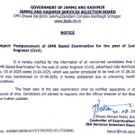Postponed Junior Engineer JE Civil Exams