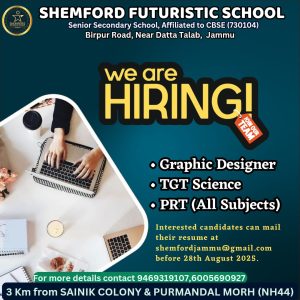 Shemford Futuristic School Jammu Jobs Shemford Futuristic School