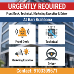 Front Desk Executive, Technical, Marketing Executive Driver Jobs Jammu. JAMMU JOBS URGENTLY REQUIRED Front Desk Executive