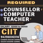 Counsellor and Computer Teacher Jobs