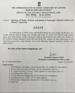 G2RDPfkWsAA-UA0 Shops, Schools up to Class 8 Reopen in Leh District.