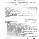 School timing update for Jammu Division