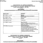 Uniform Date sheet for Preboard exams from classes 10th to 12th.