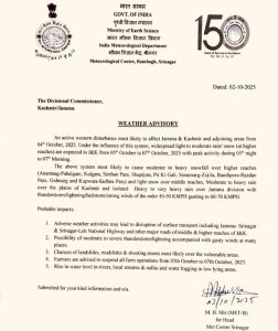 Western Disturbance to Hit J&K Oct 4–7