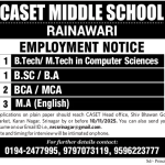 Caset Middle School Jobs