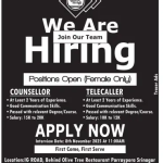 Counsellor and Telecaller Jobs