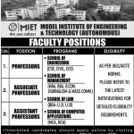 MIET Jammu Recruitment