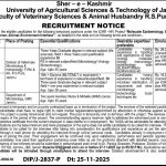 SKUAST Jammu Recruitment 2025