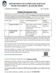 BGSB University Recruitment