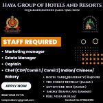 Various Jobs in Haya Group of Hotels and Resorts.
