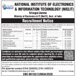 NIELIT Jobs in Srinagar Jammu 2026.