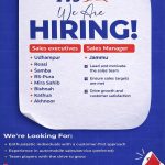 Sales Executives and Sale Manager jobs.