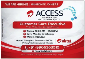 Customer Care Executive Jobs in Airtel