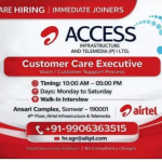 Customer Care Executive jobs in ACCESS Infrastructure and Telemedia.
