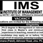 IMS Jammu Jobs.