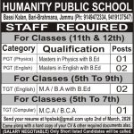 Jobs in Humanity Public School