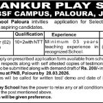 BSF Ankur Play School Jammu Jobs.