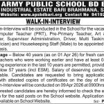 Army Public School BD Bari Jobs.
