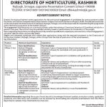 Directorate of Horticulture Kashmir Recruitment 2026.