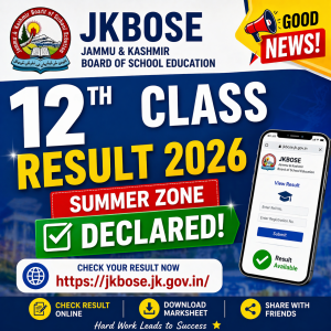 JKBOSE Class 12th Result Declared – Check Direct Link.