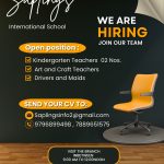 Saplings International School Jobs.