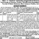 SKUAST Jammu Recruitment 2026 Teacher Faculty Posts