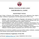 Jobs in Dogra College