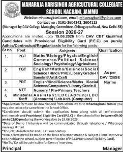 Teaching & Non-Teaching Jobs in Jammu – Apply Now!