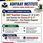 Part time Teacher Jobs in Adhyaay Institute.