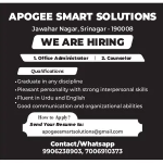 Apogee Smart Solutions Office Administrator, Counselor Jobs.