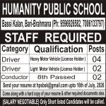 Driver, Conductor Jobs in Jammu.