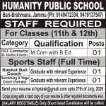 Jobs in Humanity Public School