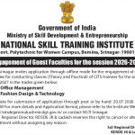 National Skill Training Institute Srinagar Recruitment 2026