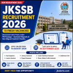 JKSSB Recruitment 2026 72 fresh vacancies.