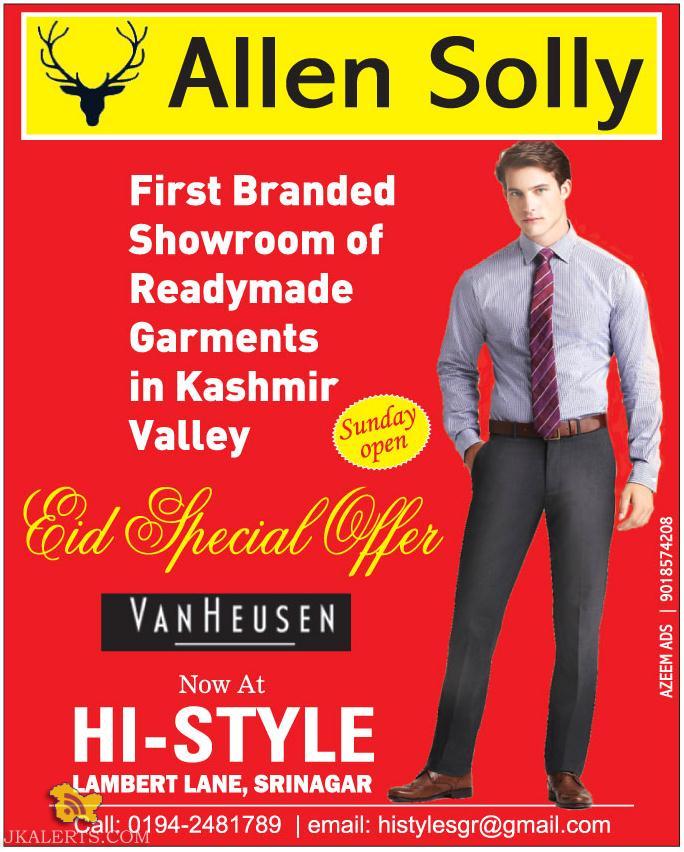 Allen Solly JKAlerts JK Updates.