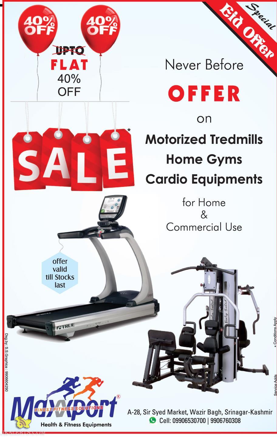 Offer on Gym Equipment , for home and commercial use JKAlerts JK Updates.