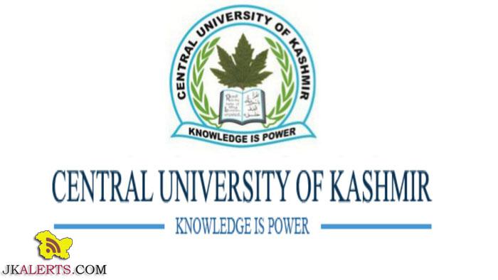 Central University of Kashmir Admission 2024 UG Programmes.