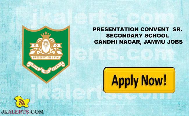 vacancy in presentation convent school jammu