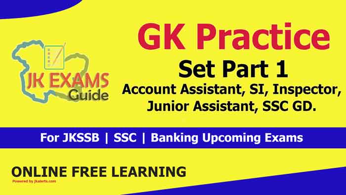 GK Practice Set Series | JKSSB Most Expected MCQs